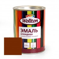 Эмаль алкидная глянцевая Wollton коричневая 0,9 кг