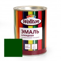 Эмаль алкидная глянцевая Wollton зеленая 0,9 кг