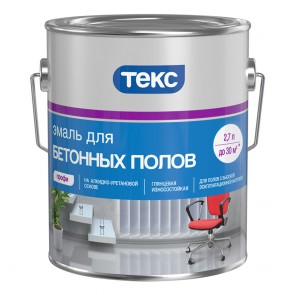 Эмаль для бетонных полов алкидно-уретановая Текс Профи красно-коричневая 2,7 л